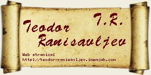 Teodor Ranisavljev vizit kartica